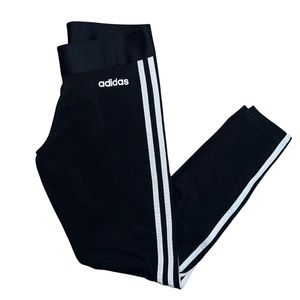 Adidas Women’s Black Three Stripe Leggings Track Pants Size Small